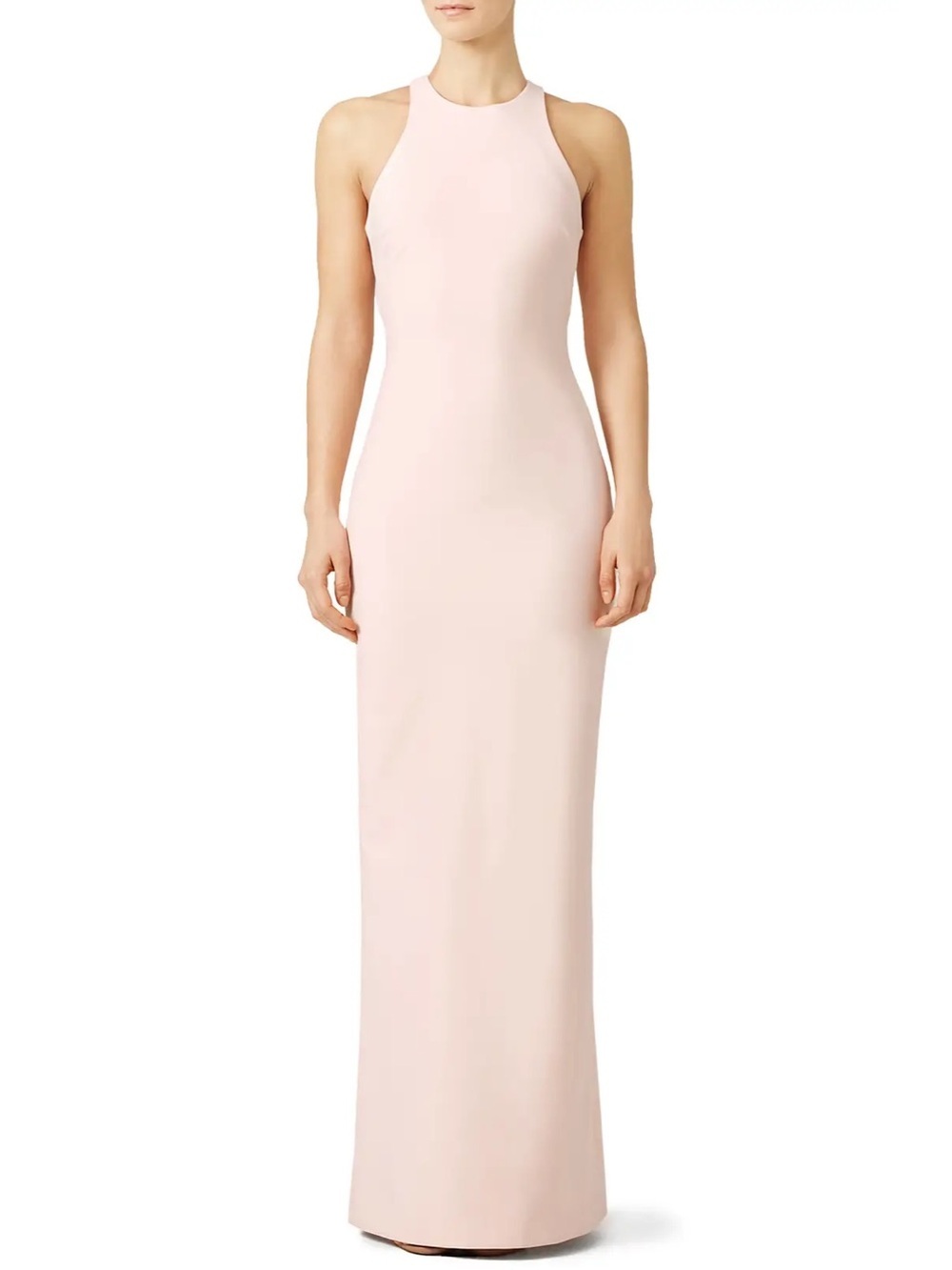 Elizabeth and James Blush Orley Bow Back Maxi Gown size 2 in excellent condition